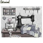 5D алмазная живопись, швейная машина, полная дрель, квадратные наклейки на стены, Алмазная мозаика, вышивка, ретро искусство, подарок ручной работы, домашний декор