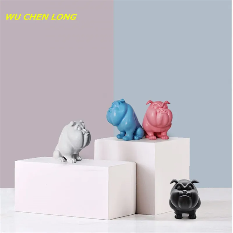 WU CHEN длинная абстрактная Французский бульдог Художественная Скульптура