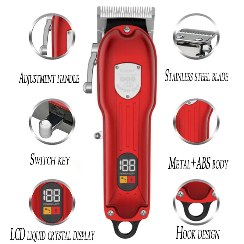 kemei 802 hairdressing cordless professional hair trimmer for men electric clipper rechargeable cutting machine | Бытовая техника