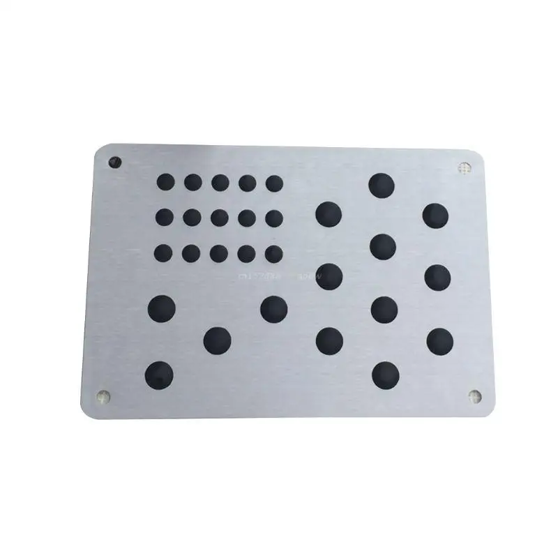 

1pc Universal Car Floor Mat Foot Heel Scuff Plate Non-slip Carpet Patch Automobile Alloy Wear Plate Anti-skid Pad