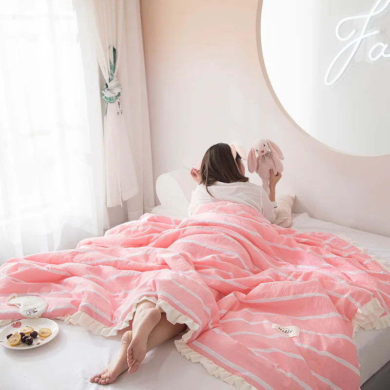 Denisroom милое летнее одеяло с морковкой кружевное комфортное и теплое кондиционер