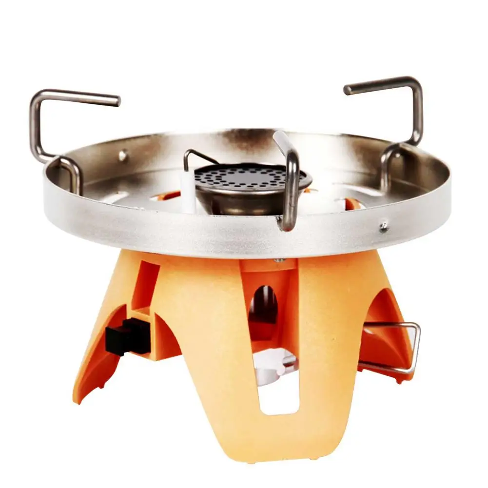 

Outdoor Gas Stove Integrated Orange Base Camping Cooking Utensils Jogo De Panelas Tencere Seti Ollas Acero Inoxidable Pans