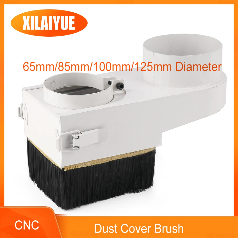 

65mm/85mm/100mm/125mm Diameter Dust Collector Dust Cover Brush For CNC Spindle Motor Milling Machine Router Woodworking Tools