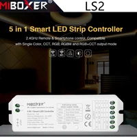 miboxer 2 4g wireless ls2 5 in 1 smart led controller for single color cct rgb rgbw rgbww rgbcct controller for led strip light