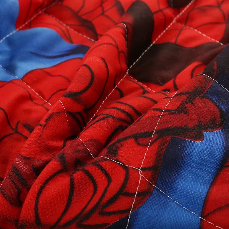 Тонкое стеганое одеяло с рисунком Человека-паука Летнее Детское декор для