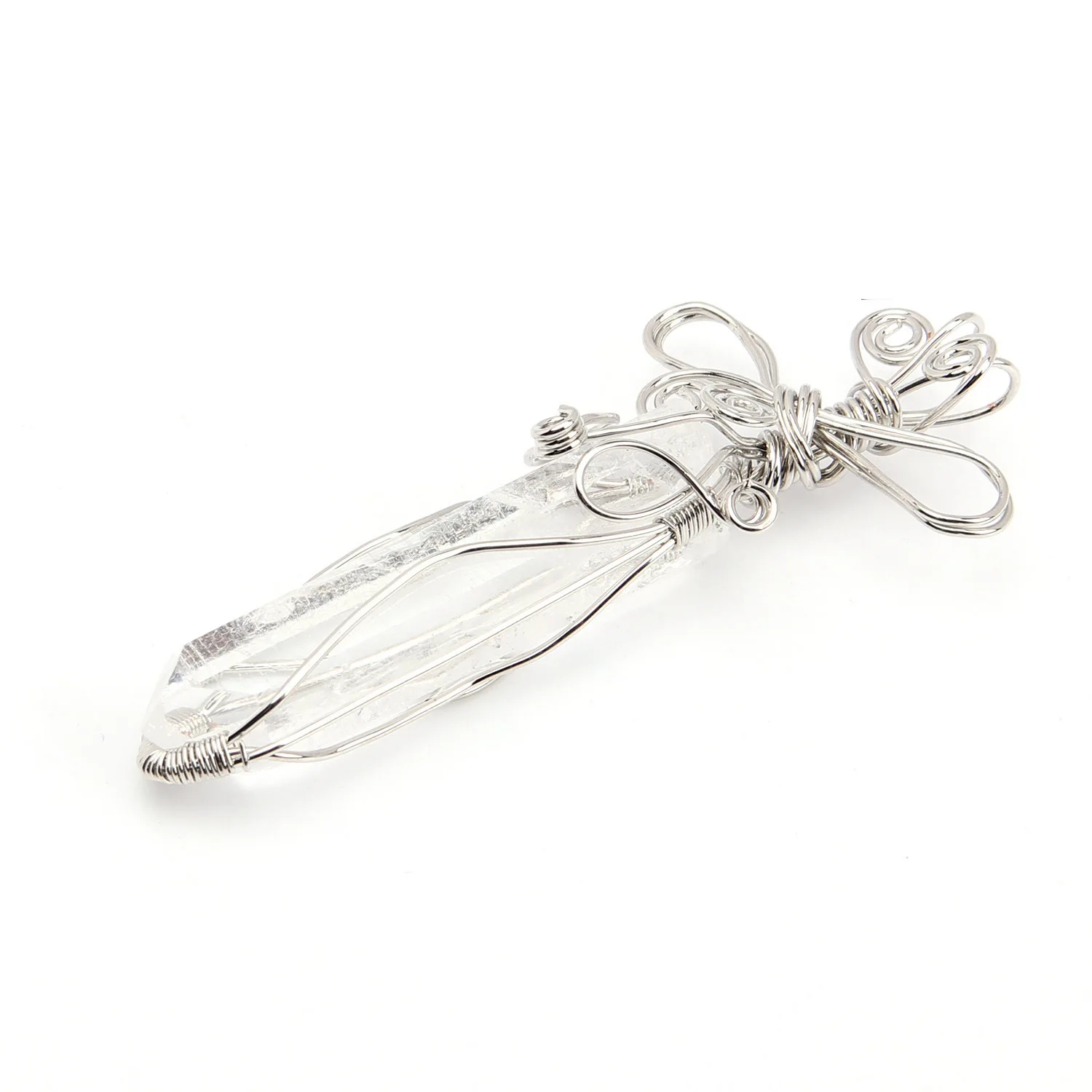 Натуральный кристаллический камень оригинальный подвеска ручной работы