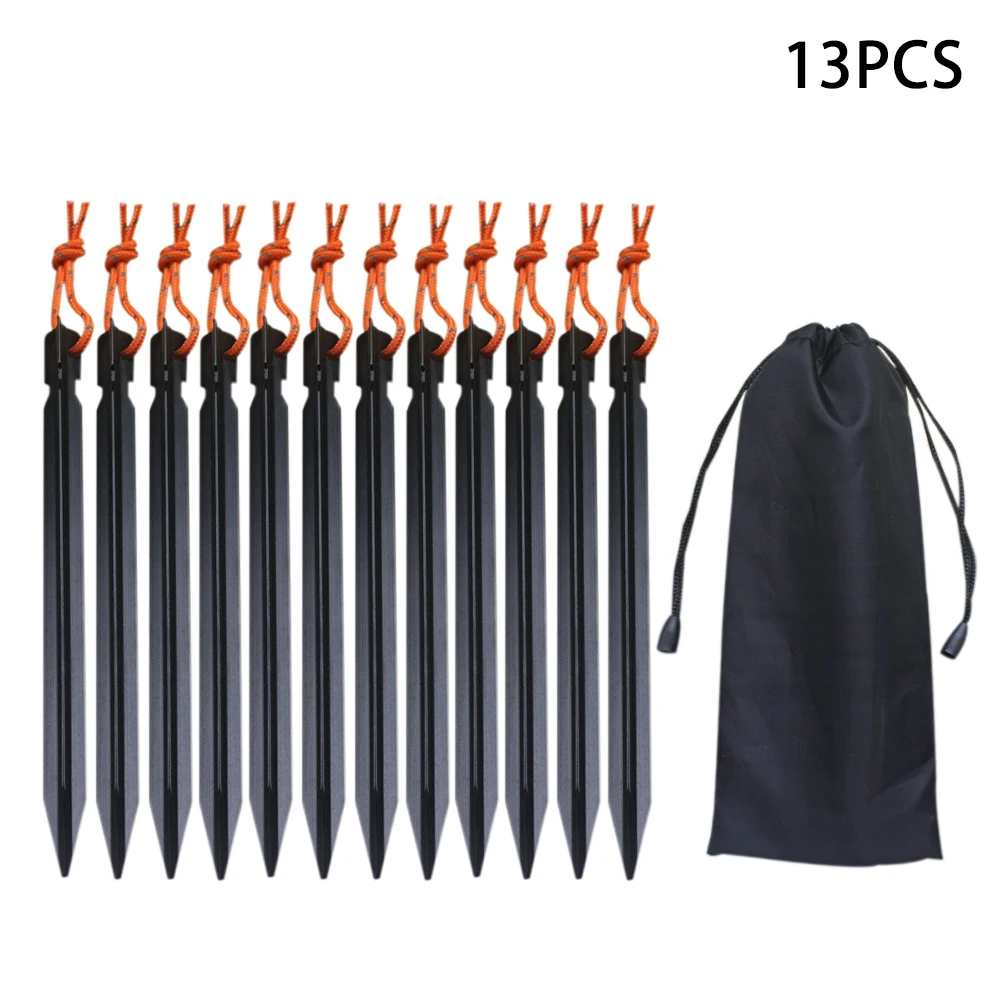

12 шт. оборудование для пляжа, земли, гвозди, высокая прочность, уличная палатка, Песочник из алюминиевого сплава, Y-образная форма, со светоот...