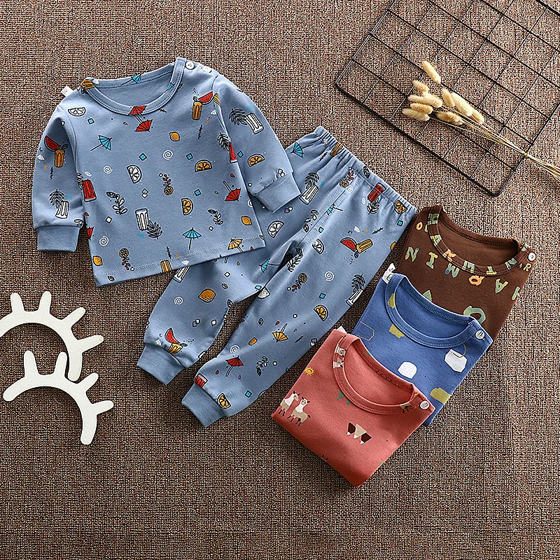 Комплект одежды для маленьких мальчиков из 100% хлопка осенне-зимний комплект 2