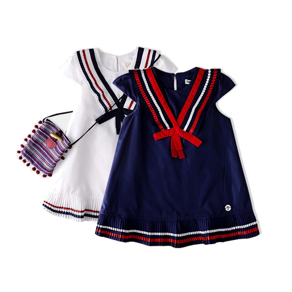 Брендовое платье для девочек новинка 2019 принцессы младенцев с бантом летняя