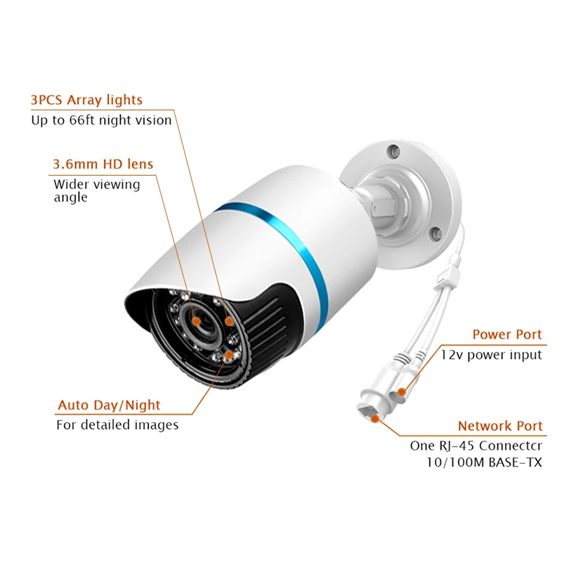 Наружная Водонепроницаемая камера видеонаблюдения P2P домашний видеорегистратор