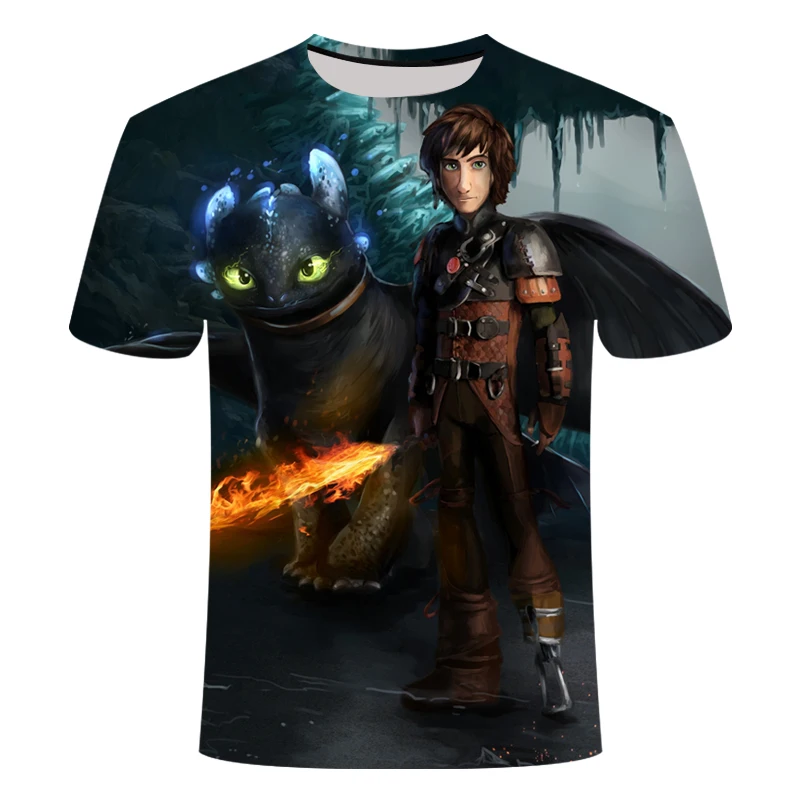 Футболка мужская тренировочная с коротким рукавом и 3D принтом дракона|Мужские