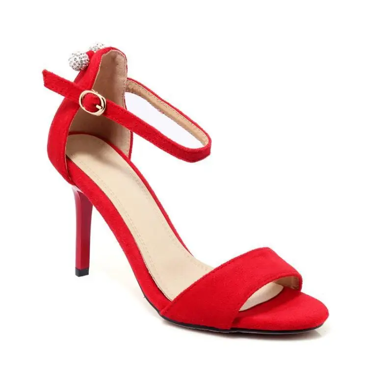 

High Heel Sandal for Women Shoes Lady 2021 Shallow Mouth Large Size Suit Female Beige High-heeled Comfort New Big Black Summer C