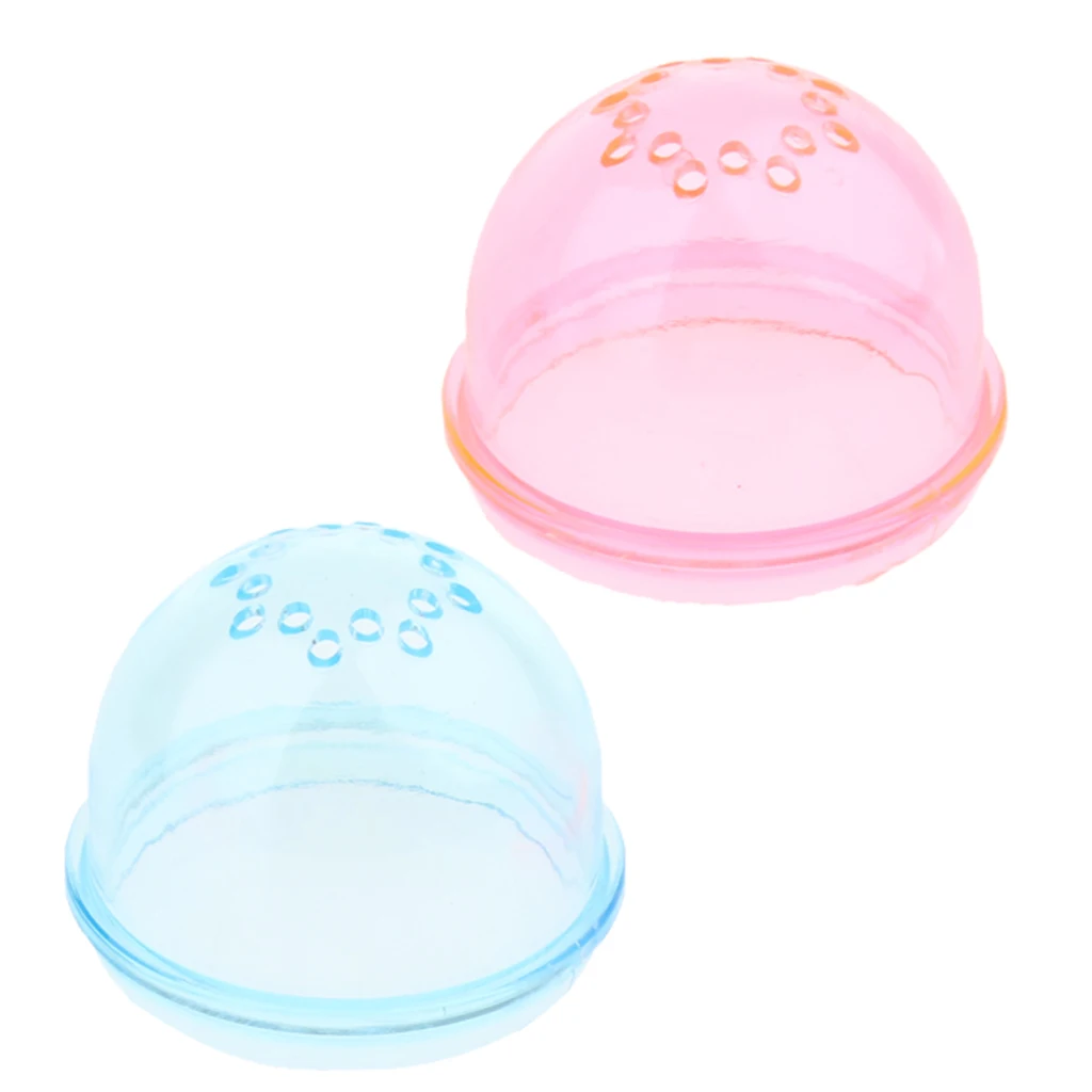 

2xHamster Tunnel Fitting Transparent Plastic Cage Plug Accessories Small Pet Toy