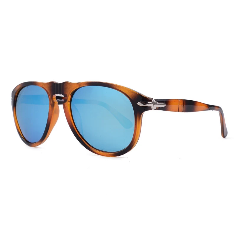 leopard blue Роскошные брендовые дизайнерские поляризационные солнцезащитные очки в стиле пилота Стива Маккуина, мужские классические солнцезащитные очки для вождения UV400, Винтажные Солнцезащитные Очки - Цвет линз: leopard blue