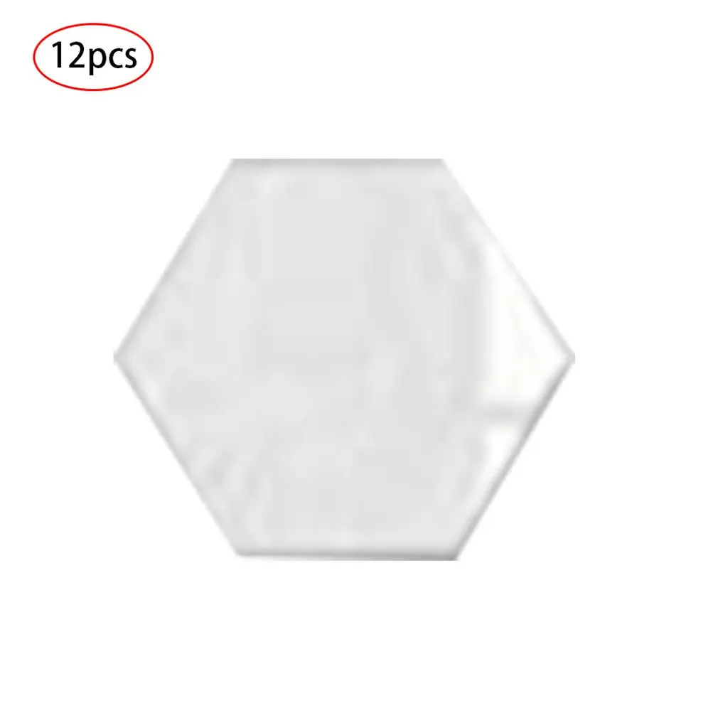 

Hexagonal Stereoscopic Mirror Wall Sticker 46x40x23mm 12Pcs 3D Frame Living Room Background Wall Decoration Silver