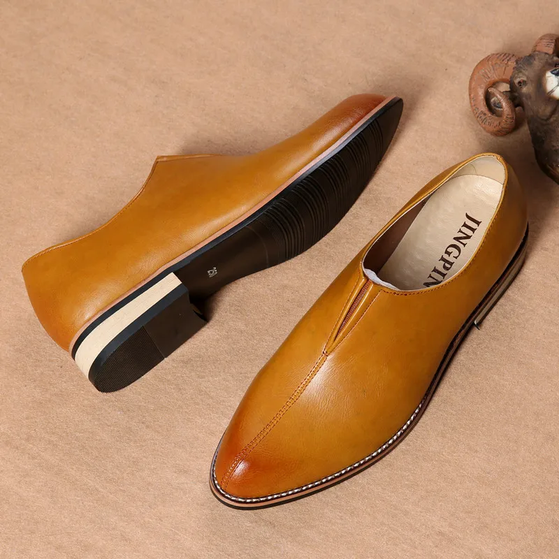 

New Fashion Male wedding Business dress Men Pointed Toe Oxfords Man office dress leather shoes erf567