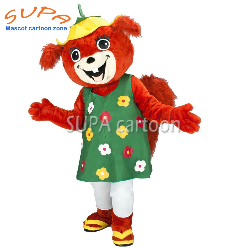 Блестящие красные меховые Орел талисман костюм для выступления нарядное