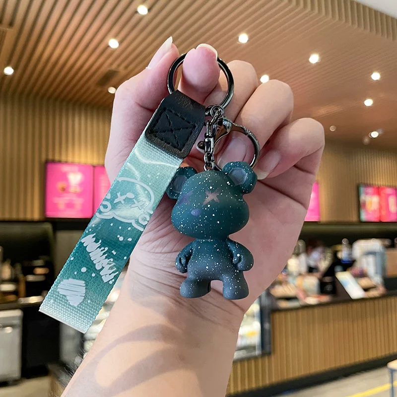 Little Bear Doll Keychain Cartoon Car Pendant Cute Couple kawaii Backpack Ornaments Girl Decoration Small Gifts keychains girls