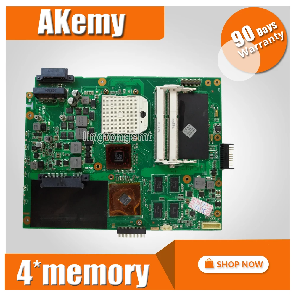 Для ASUS K52DY A52DE K52DE A52DR K52D X52D A52D Материнская плата ноутбука 512 М 4* Память