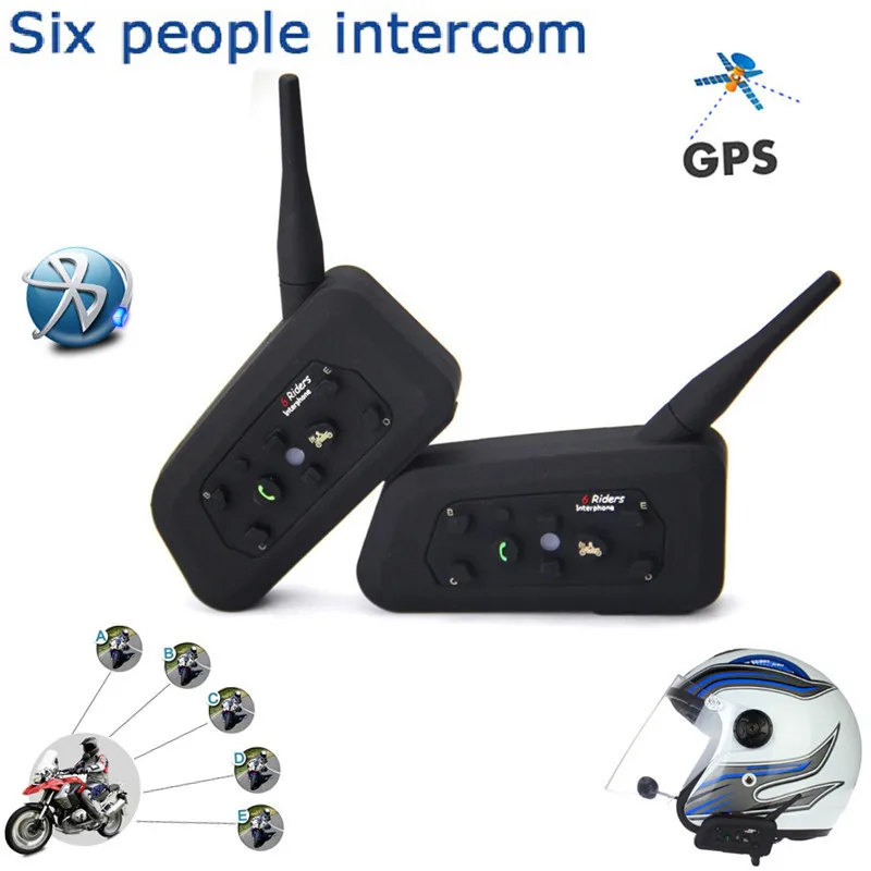 Bluetooth гарнитура Vnetphone V6 для мотоциклетного шлема беспроводное переговорное