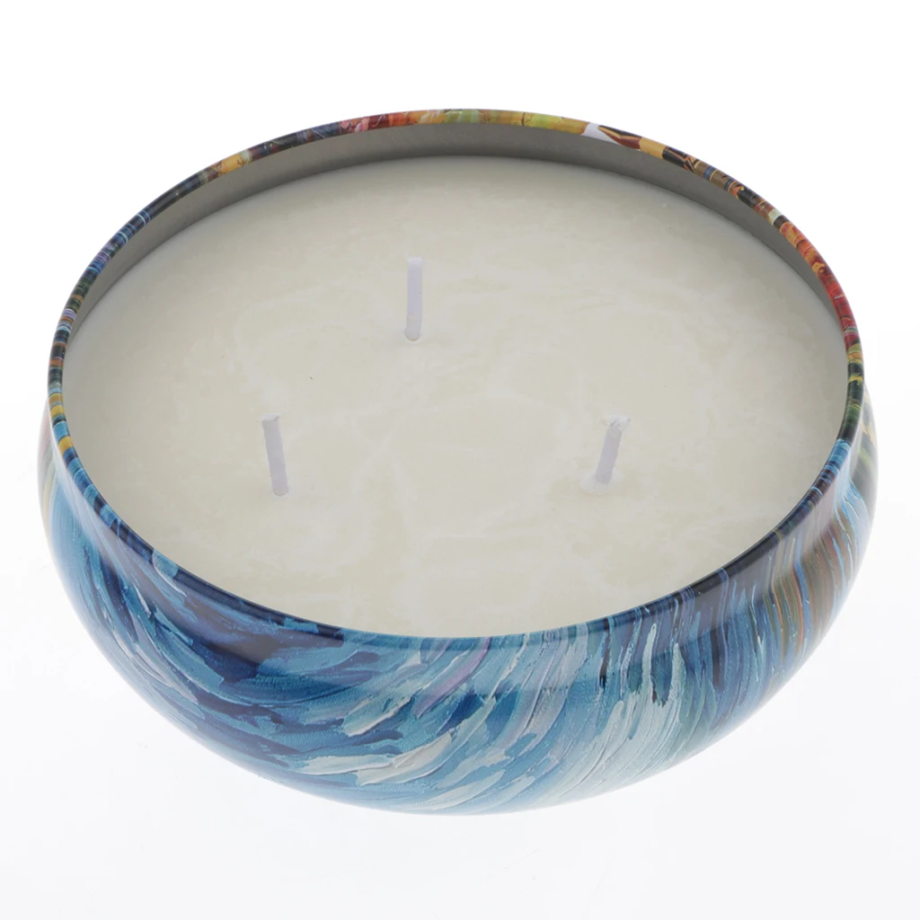 

3Pcs Tin Candles Natural Soy Wax Candles Wedding Home Scented Candles Somkeless
