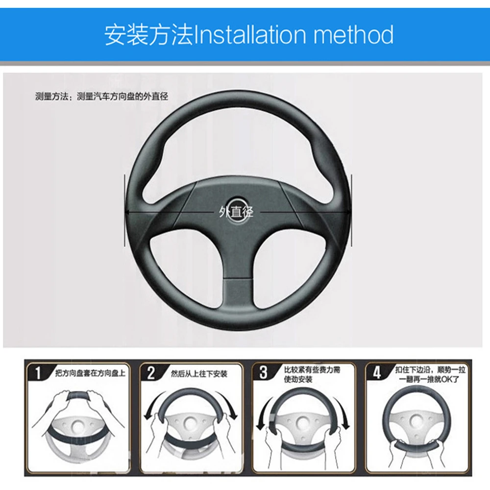 

Universal Interior Car Accessories Car Steering Wheel Cover Leopard Plush Keep Warm Premium Rubber Inner Ring Golf 4 5 Bmw E46