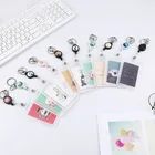 Держатель для визиток для мужчин и женщин, милый выдвижной чехол для банковских карт, удостоверения личности, бейджа, детского Обложка для автобусной карты