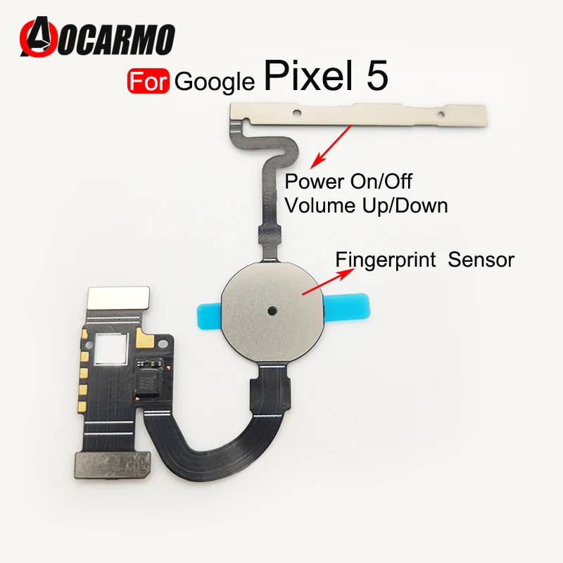 Кнопка включения/выключения громкости для Google Pixel 5 с датчиком отпечатка пальца |