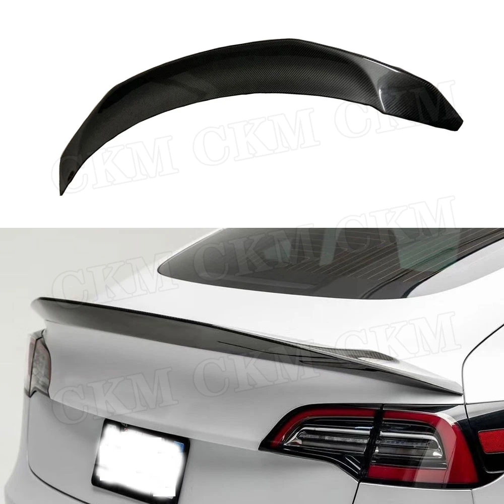 Задний спойлер из углеродного волокна крылья для Tesla модель 3 2017 2020 V стиль