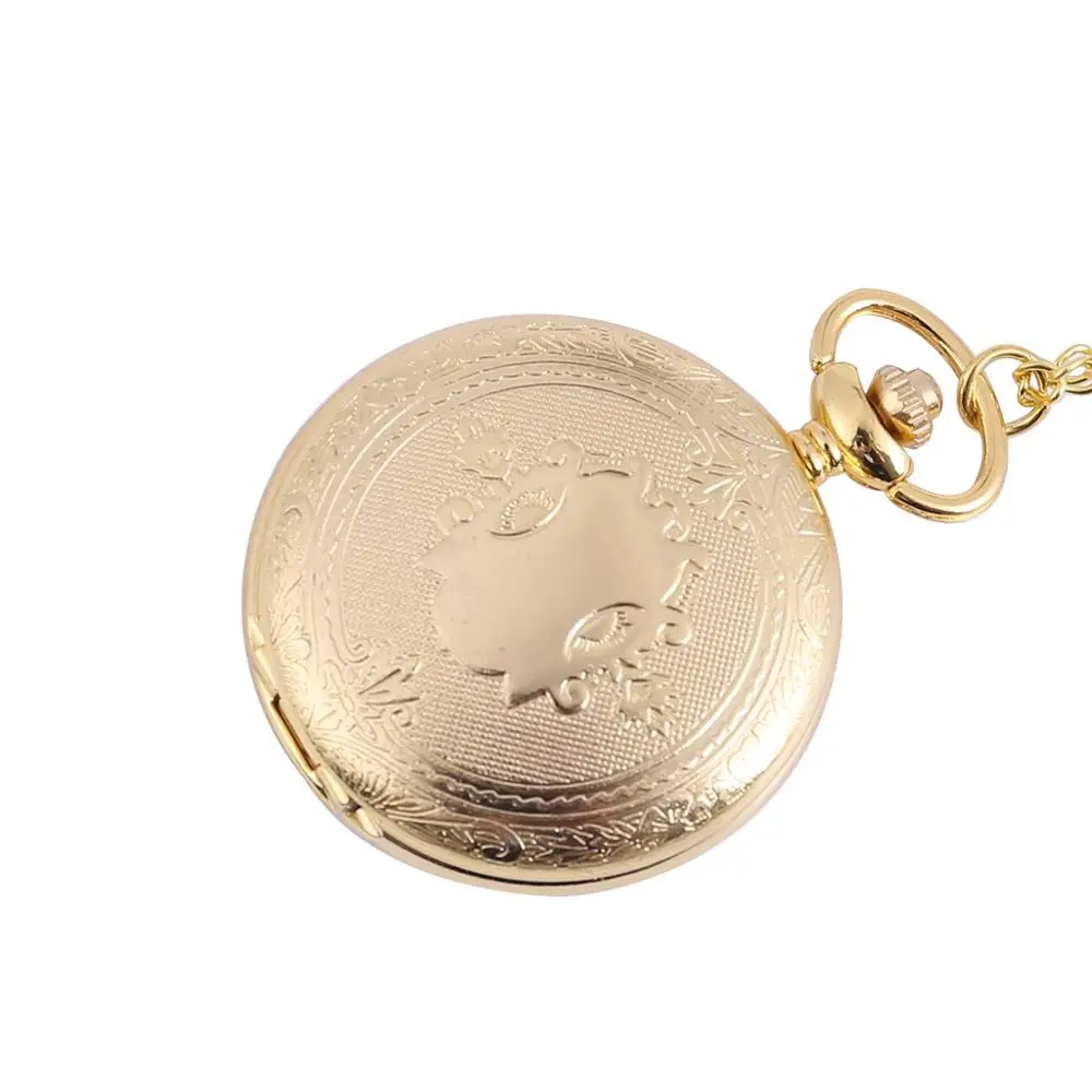 Роскошный золотистый чехол в стиле ретро 8849 с белой поверхностью и открытым