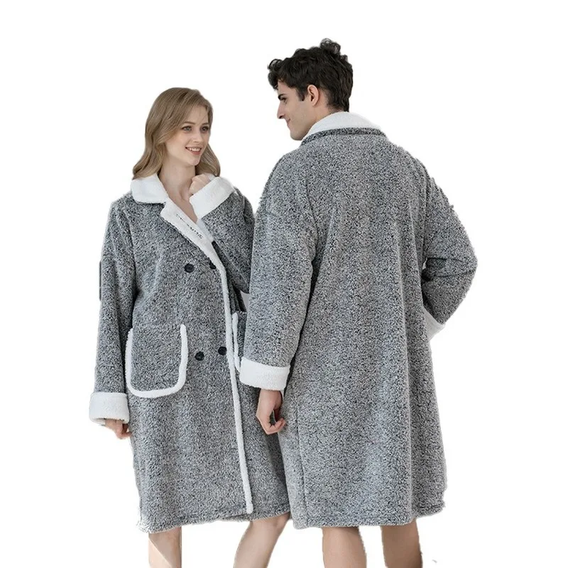 

Ночная рубашка женская, бархатная, с лацканами и карманами