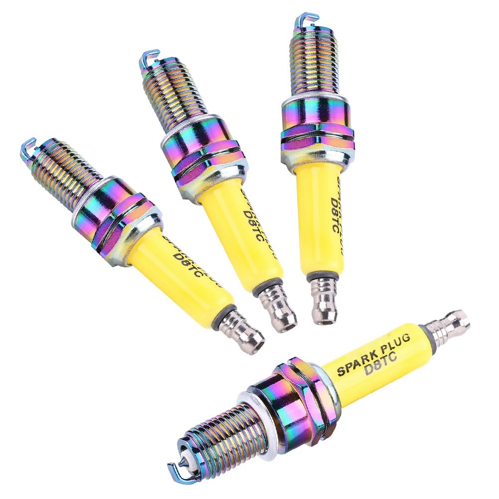 

4Pcs Spark Plugs for Motorcycle Scooter ATV Dirt Bike D8TC