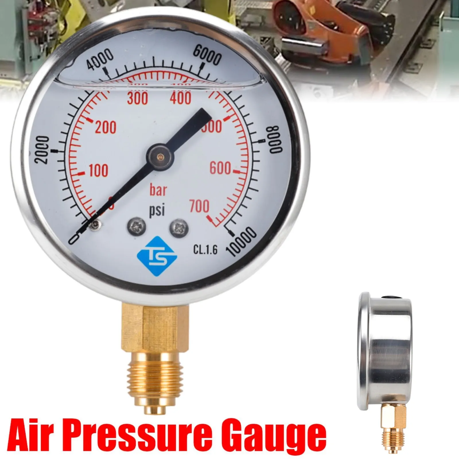 

Профессиональный манометр BSP 1/4 дюйма, измеритель давления воздуха со стальными шкалами, экономичный универсальный Манометр 0-бар