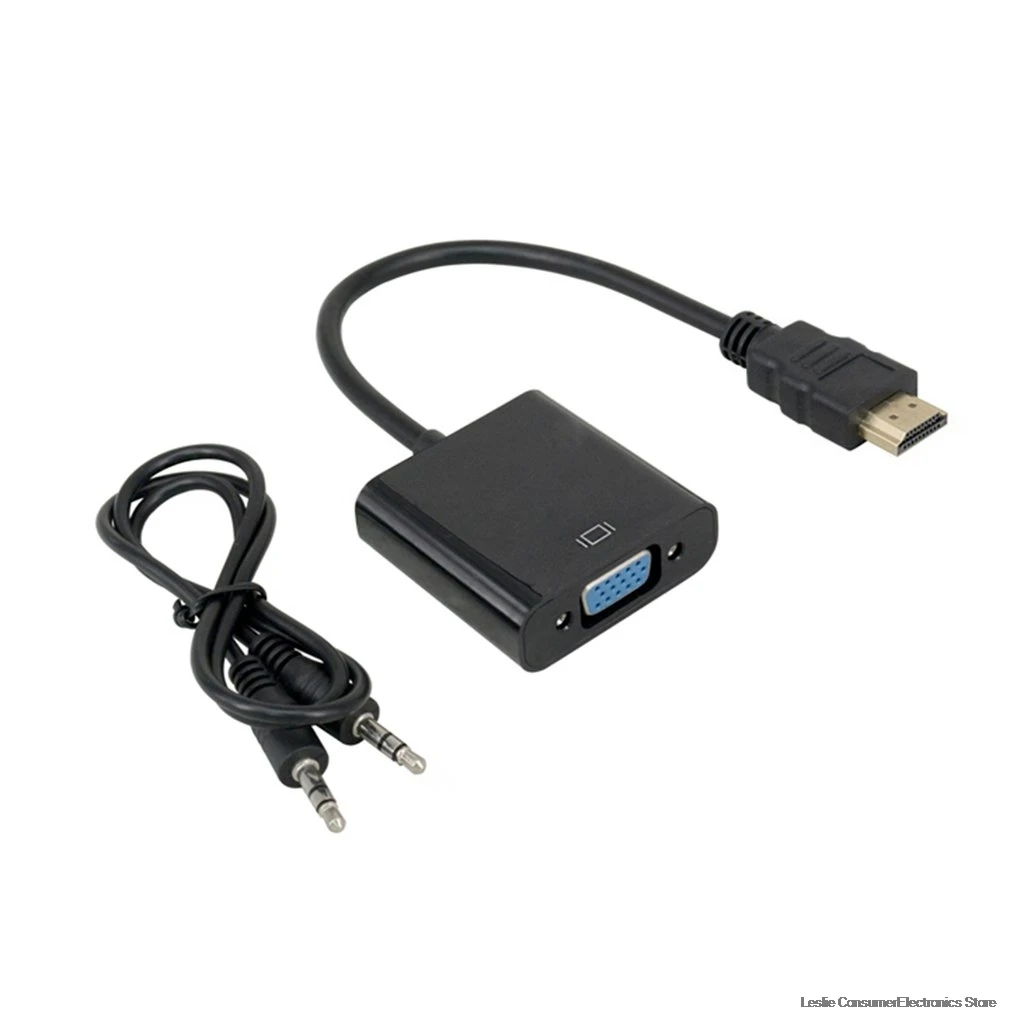 

1080P HDMI-compatible to VGA Adapter Digital to Analog Converter Cable For Xbox PS4 PC Laptop TV Box to Projector Displayer HDTV