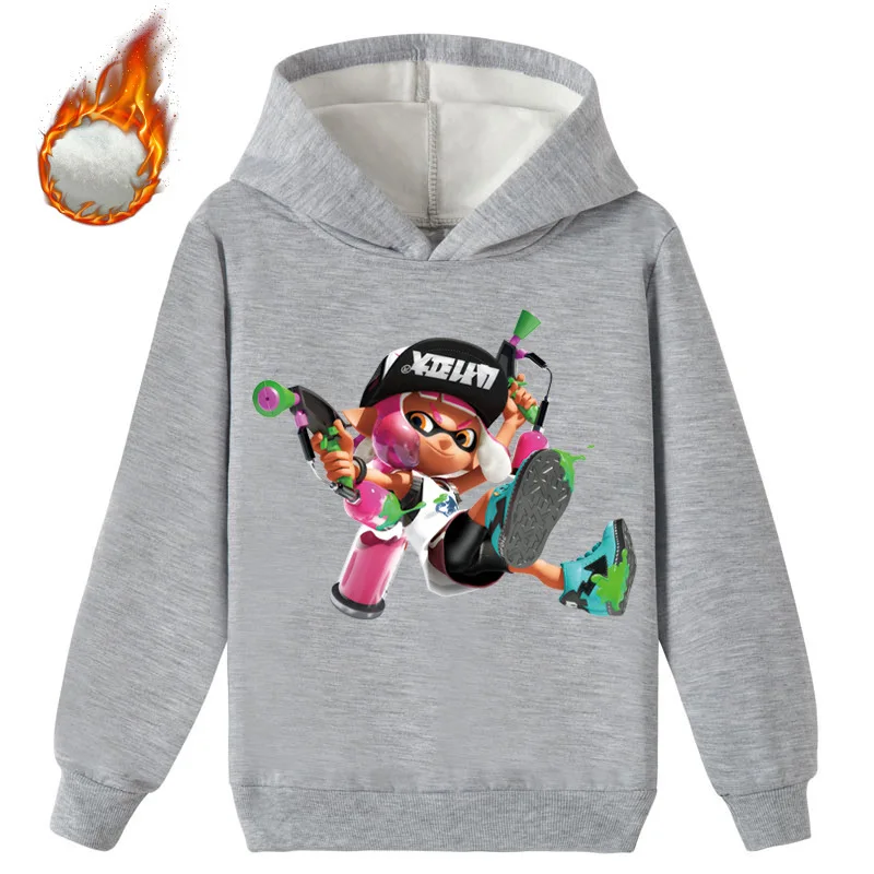 

Kawii Cartoon Hoodies Children Plus Velvet for Boys Clothes Spring Autumn Sweatshirt Boys Coats Kids Spring Outdoor