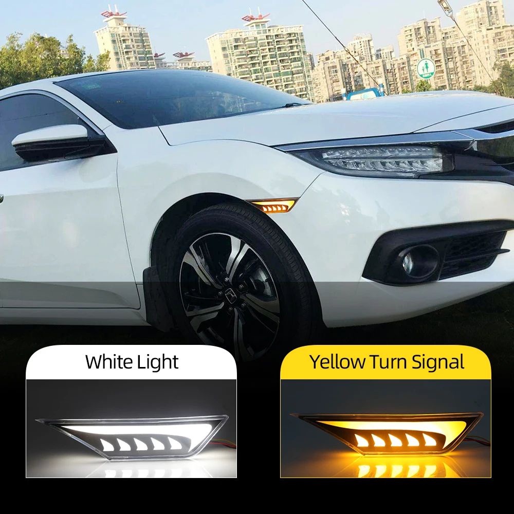 Для Honda Civic 2016 2020 Светодиодный Боковой габаритный фонарь Поворотная сигнальная