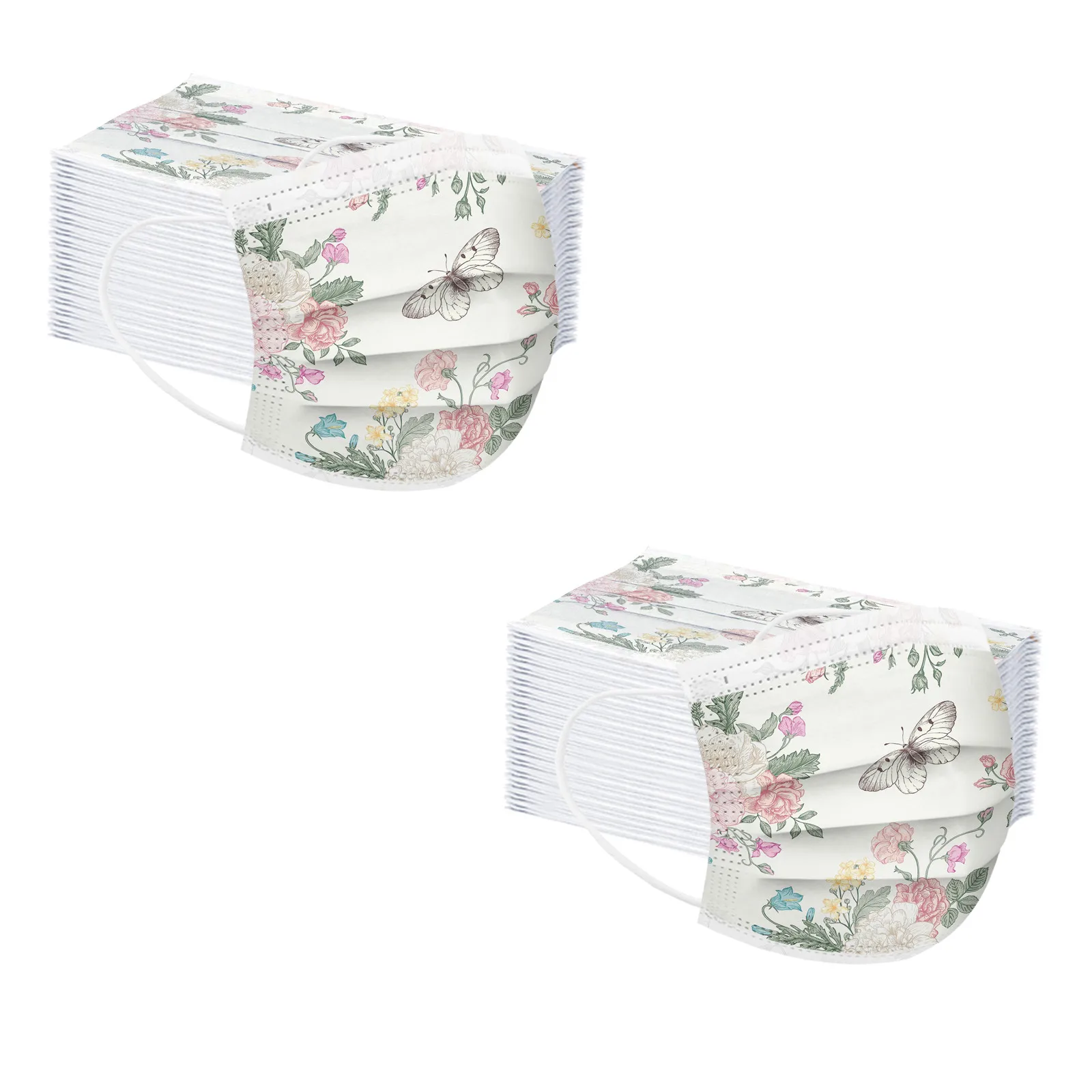 Бабочка 10 100 шт. Косплей одноразовые Mascarilla взрослых Мода Мультфильм Печатных