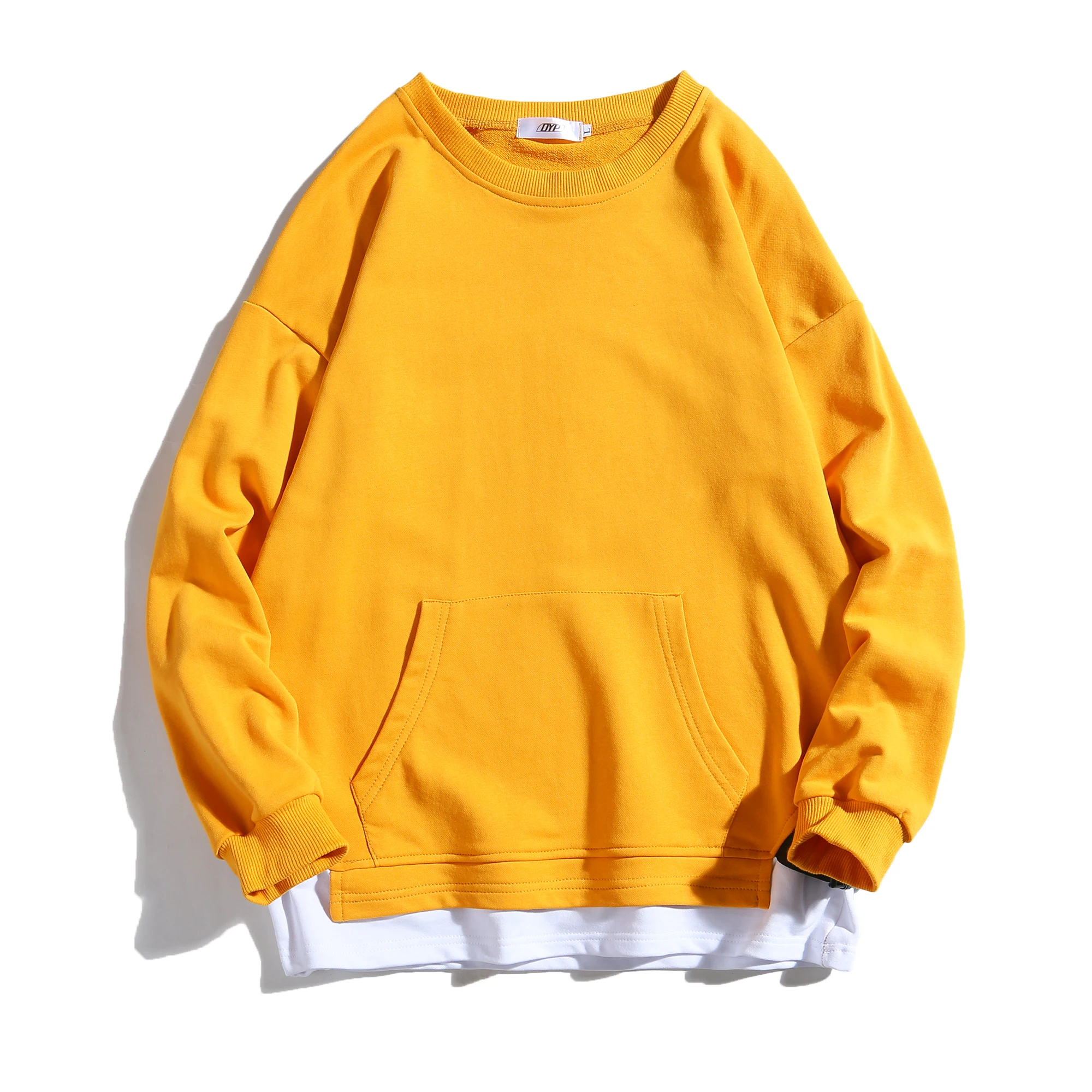 

Hoodies Men Ribbons Solid High Street Pullover Sweatshirt Men Fashion Hip Hop Streetwear Hoodie Autumn