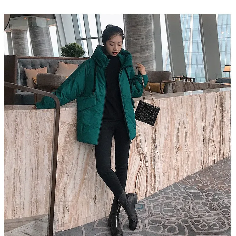 Женские модные парки с карманами и капюшоном одноцветные пальто 2019 зимнее Новое