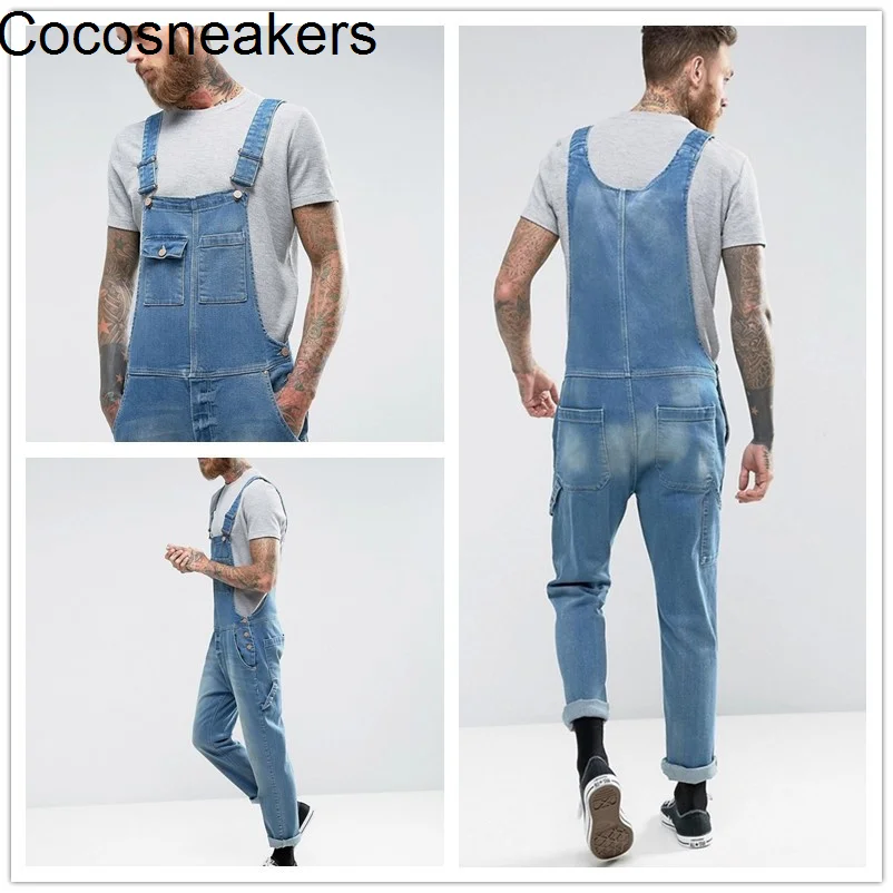 

New New denim suspenders slim men's trousers new men's suspenders
