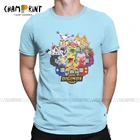 Мужская футболка для команды приключений Digimon Nostalgic аниме 100% хлопковая одежда с коротким рукавом и круглым вырезом футболки размера плюс