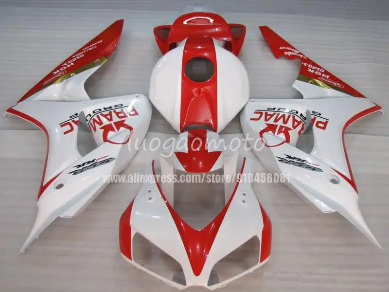 

Injection Fairings kit for HONDA CBR1000 cbr1000 2004 2005 2006 2007 white red CBR1000 04-07 Motorcycle Bodywork #S6H23