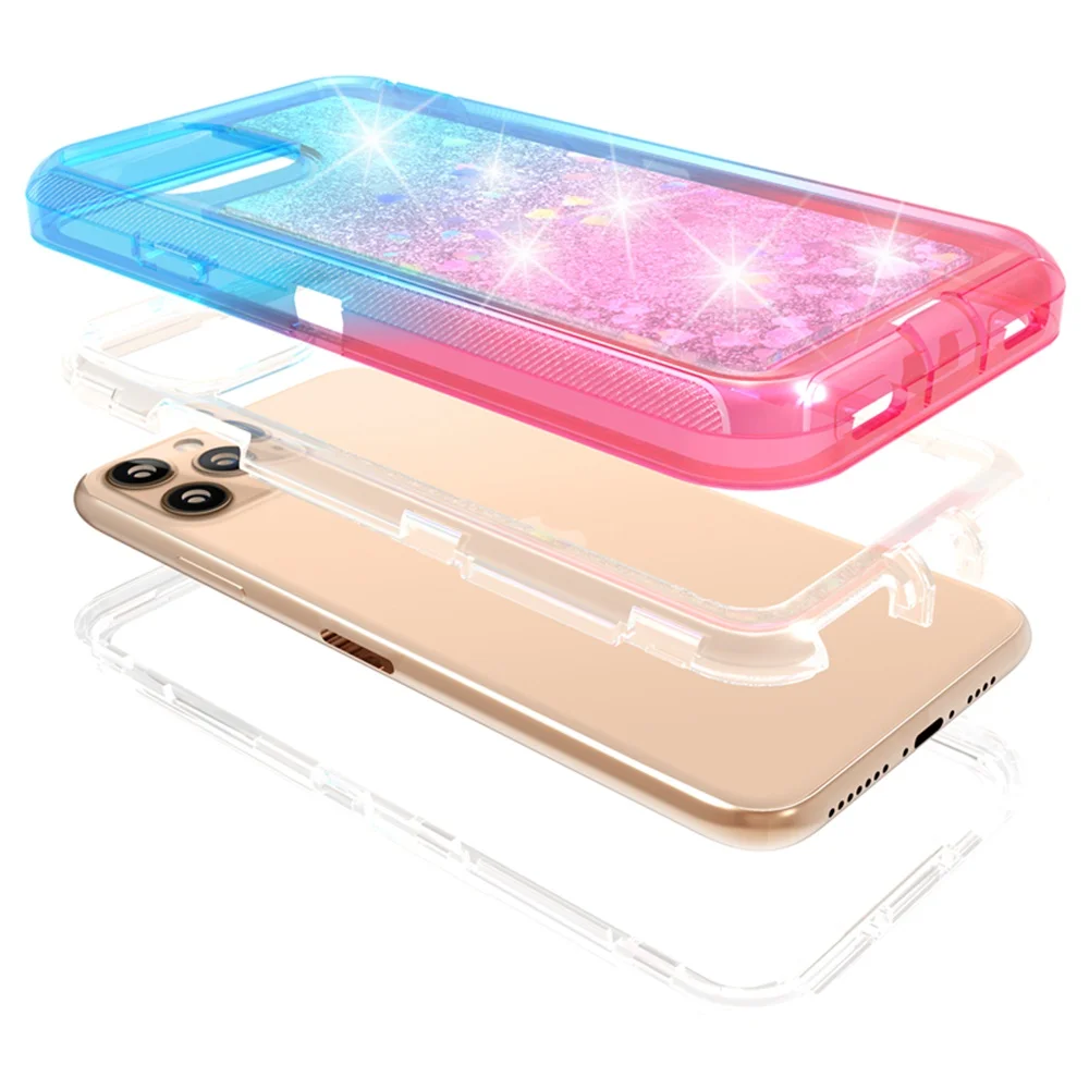 

Gradient Moving Glitter Sequin Liquid Quicksand Phone Case For iPhone 6 7 8 Plus X XR Xs Max Quicksand Soft TPU Cover