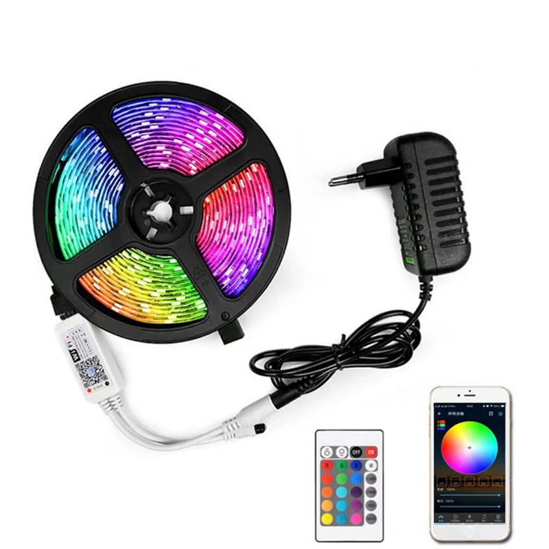 

Hot Sale LED Strip Lights RGB 5050 Waterproof Flexible 5M DC 12V WIFI Remote Control Tape Diode Bedroom Decoration Led Light