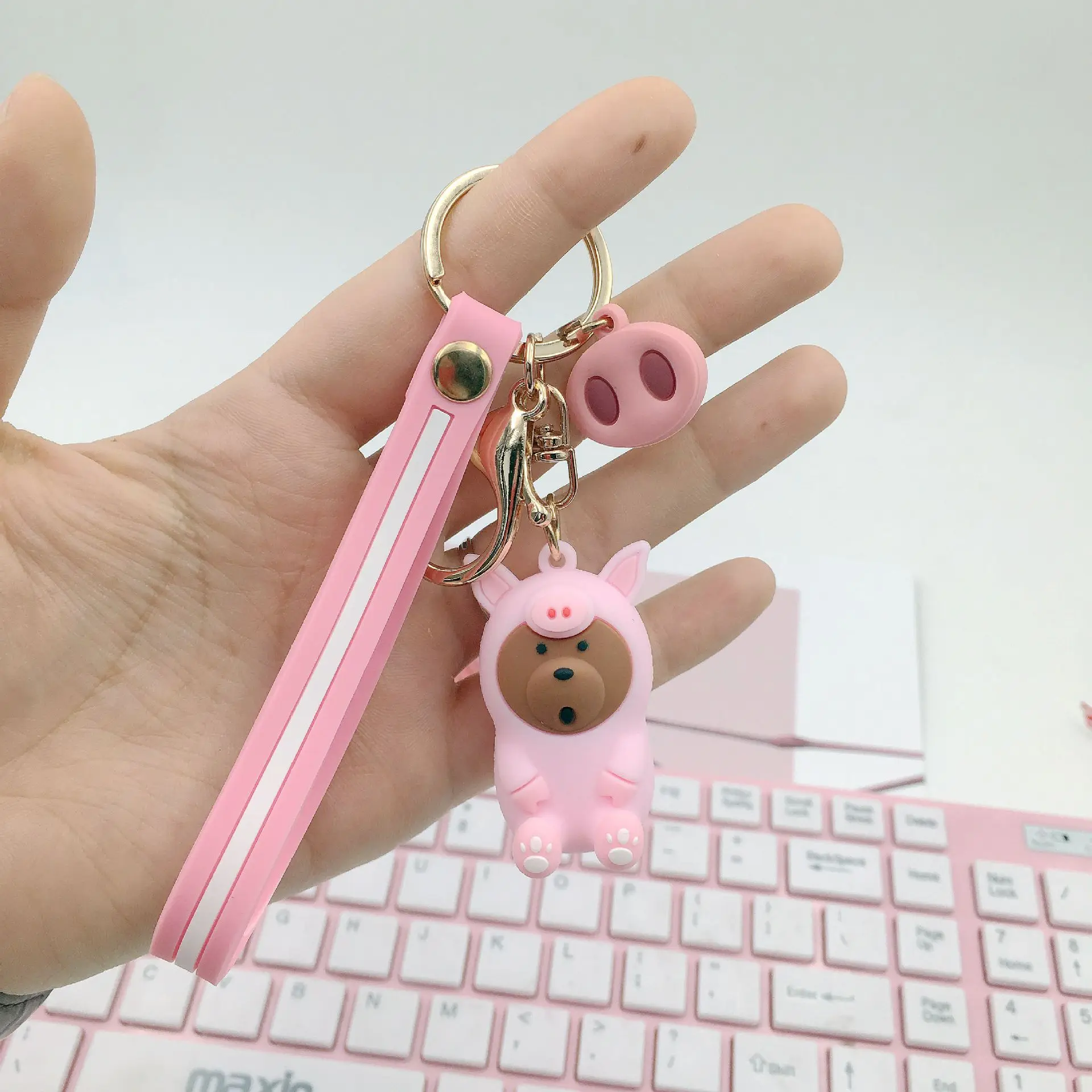 Корейский мультфильм три милый медведь брелок наш голый Единорог автомобиль