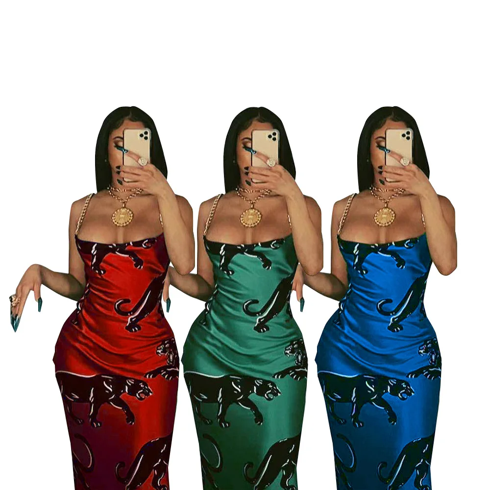 

Europe and the United States summer sexy strap leopard figure bag hip nightclub dressSummer sexy sling bag hip dress