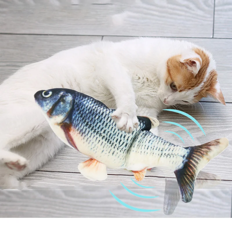 

Pet Toy 30CM Electronic Simulation Fish Toys with USB Charging for Dog Cat Chewing Playing Biting Supplies Dropshiping 2021 Hot
