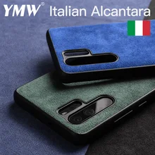 YMW ALCANTARA Case for HUAWEI P30 Pro HONOR 20 Pro P40 Lite Mate40 30 20 Pro Luxury Artificial Leather Business Phone Cases