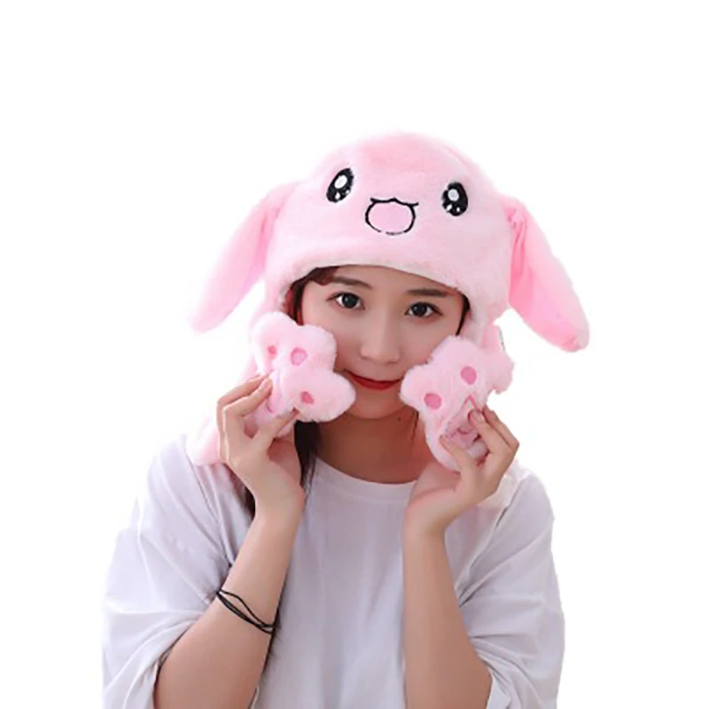 Новинка 2021 плюшевая движущаяся шапка с ушами хаски Мультяшные животные панда