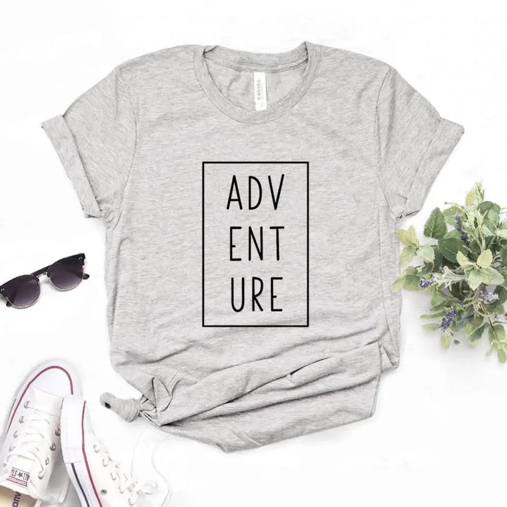 

Adventure square Print Women Tshirts Cotton Casual Funny t Shirt For Lady Yong Girl Top Tee Hipster 6 Color NA-845